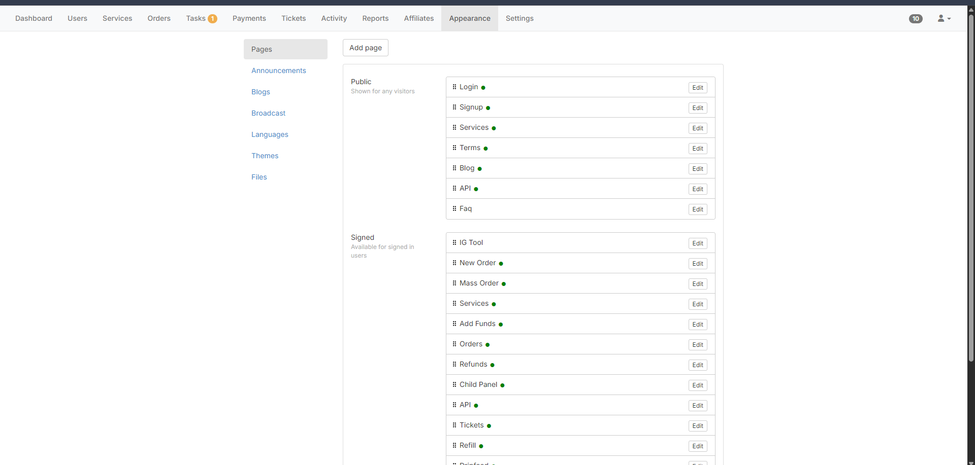 Order Page Preview
